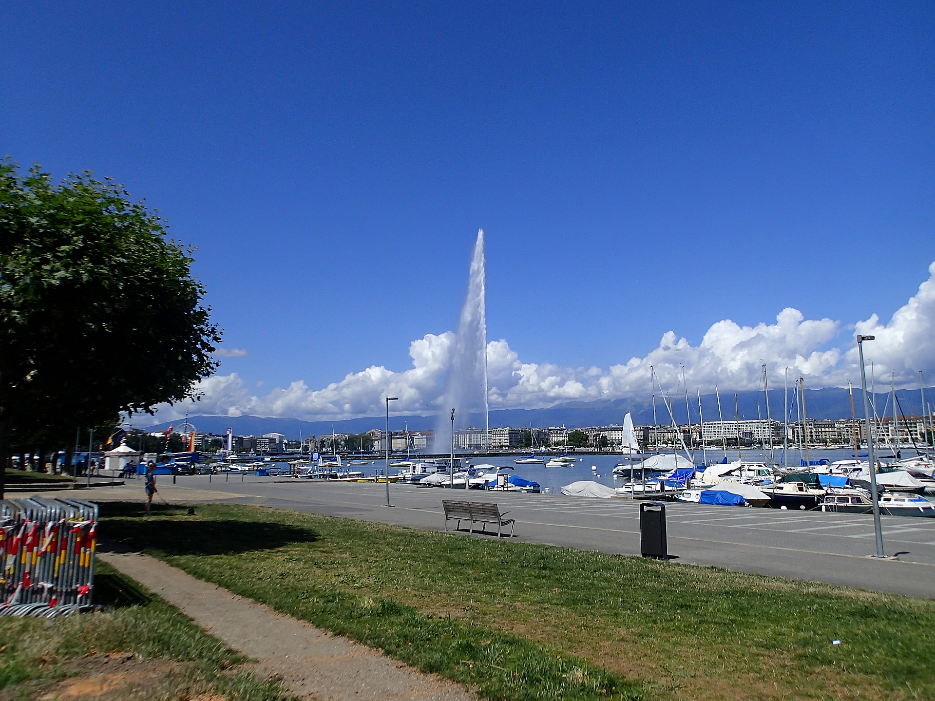 Genève et son jet d'eau.