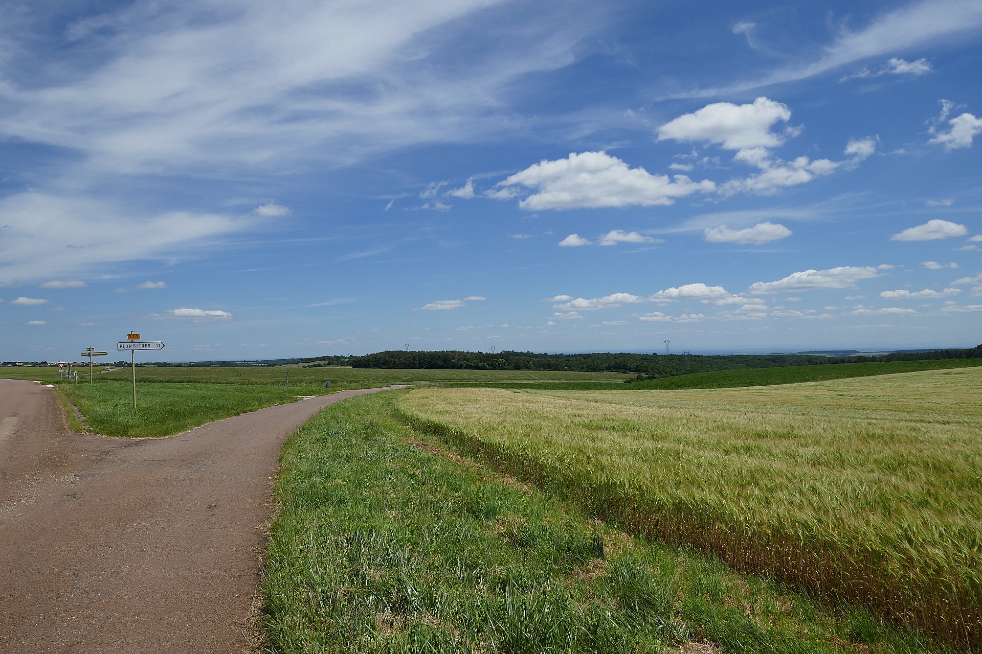 Début de la descente vers Plombières les Dijon.