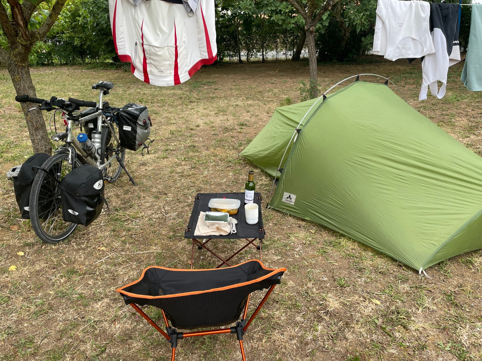 #5 Repas du soir au camping de Dompierre. Repas du soir au camping de Dompierre.