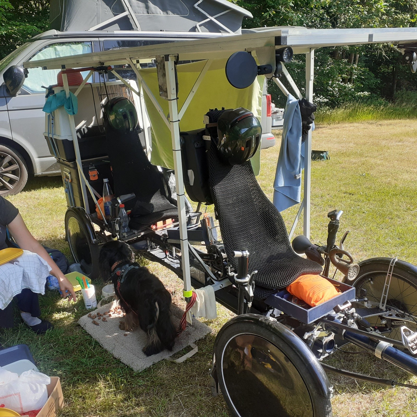 #5 J1, au camping de Baerenthal, la belle mécanique germanique, même le toutou y a sa place J1, au camping de Baerenthal, la belle mécanique germanique, même le toutou y a sa place