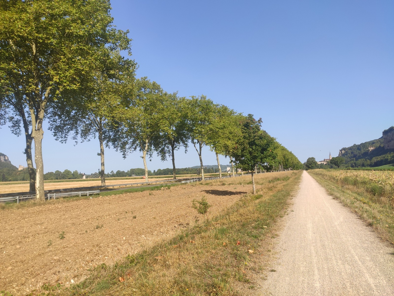 Jolie voie verte en quittant la Via Rhona 