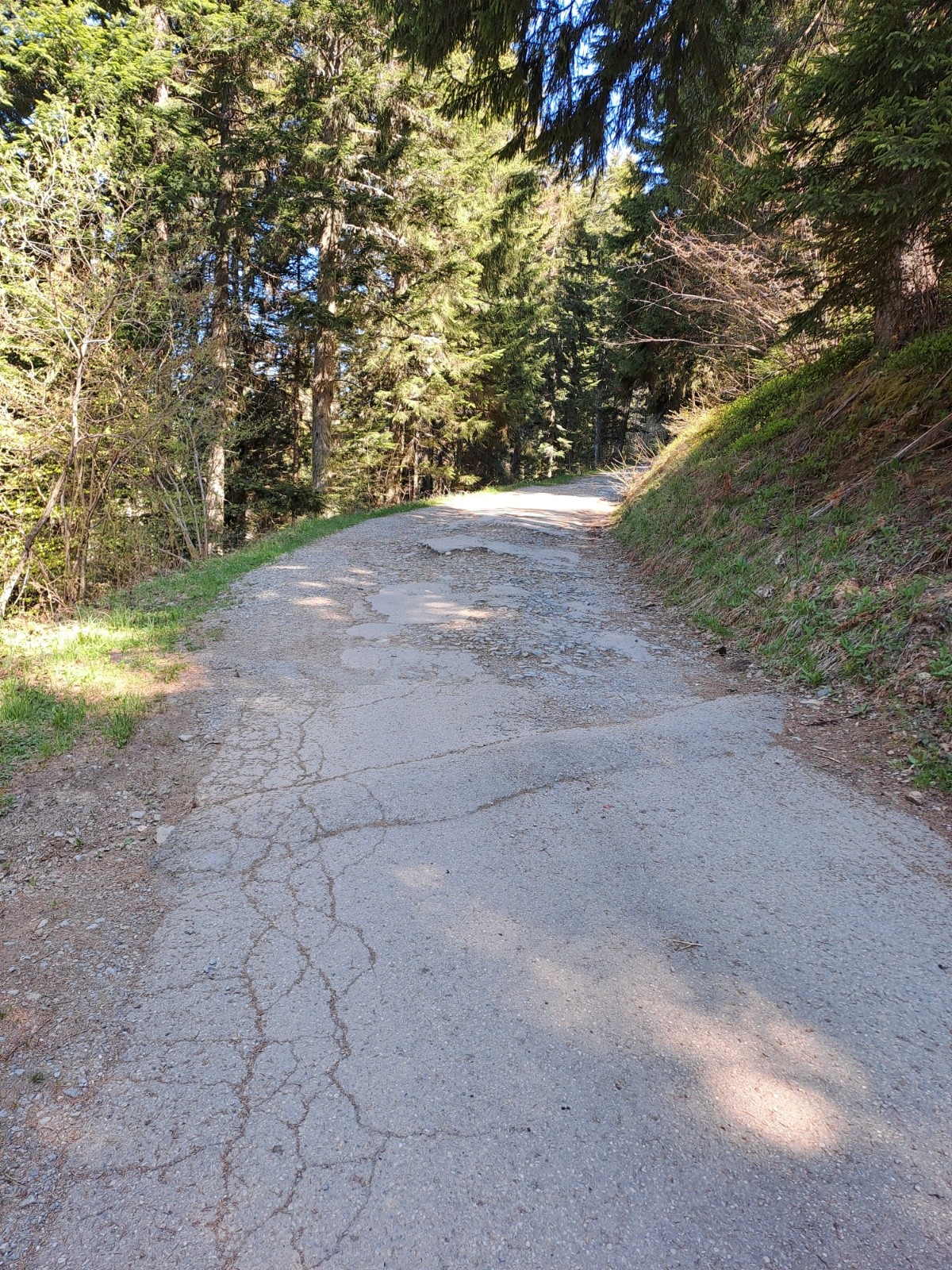 Fin du goudron, les 4 chemins&nbsp;
