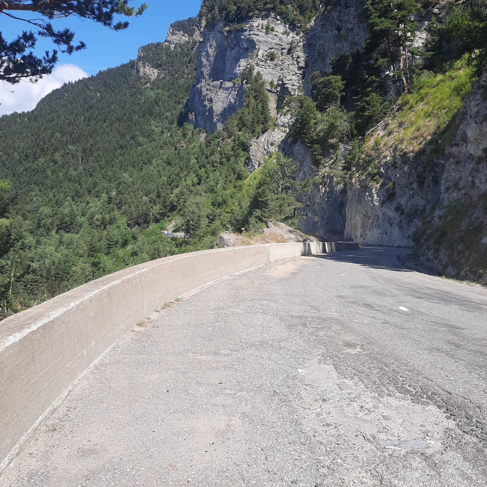 Au niveau du Calvaire,&nbsp; dans le plus raide